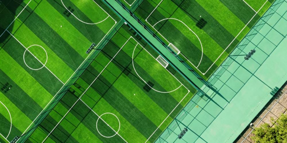 Artificial football turf