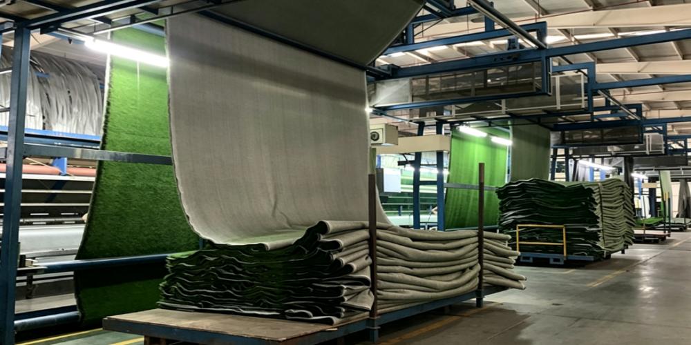 Artificial turf factory